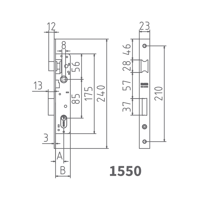 CERRADURA PUERTA METALICA 1550-21 MCM