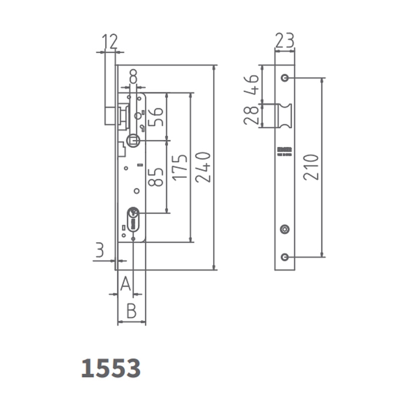 CERRADURA MCM 1450 PUERTAS METÁLICAS