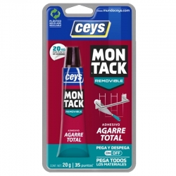 Adhesivo montaje ceys montack agarre total removible 20gr