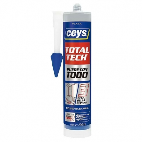 Adhesivo sellador ceys total tech 290ml plata