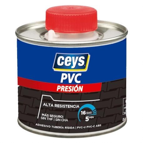 Adhesivo pvc ceys presion para tuberias rigidas 500ml