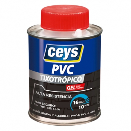 Adhesivo pvc ceys tixotropico para tuberias rigidas 250ml