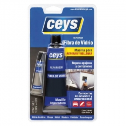 Adhesivo reparador fibra vidrio ceys masilla repara-rellena 100+6ml