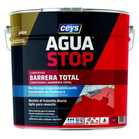 Impermeabilizante ceys aguastop barrera total 4kg rojo