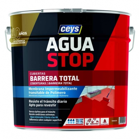 Impermeabilizante ceys aguastop barrera total 4kg terracota