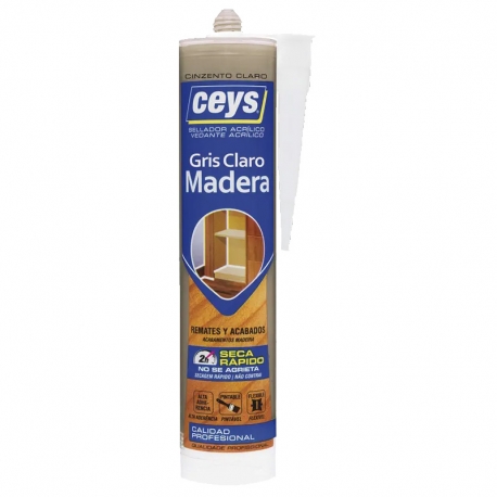 Sellador acrilico madera ceys 280ml gris claro