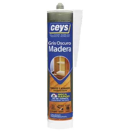 Sellador acrilico madera ceys 280ml gris oscuro