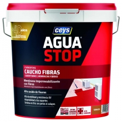 Impermeabilizante ceys aguastop caucho fibras 20kg terracota