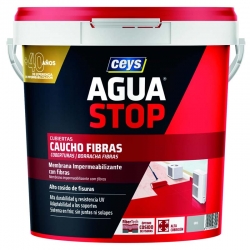 Impermeabilizante ceys aguastop caucho fibras 5kg gris