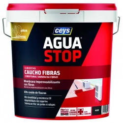 Impermeabilizante ceys aguastop caucho fibras 20kg negro