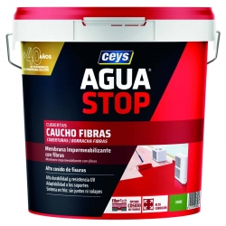 Impermeabilizante ceys aguastop caucho fibras 20kg verde