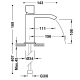 Monomando lavabo cuadro tres cascada 169mm cromo 00611002