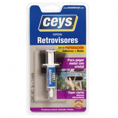 Adhesivo retrovisores ceys adhesivo 1gr jeringa + malla 