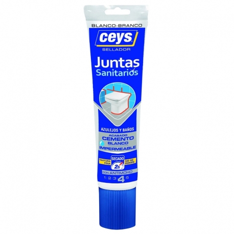 Sellador ceys juntas sanitarios 125ml blanco