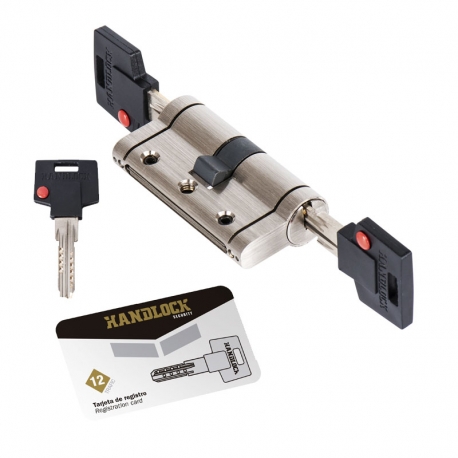 Cilindro seguridad handlock r15 doble embrague 30x40mm niquel