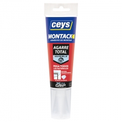 Adhesivo montaje ceys montack agarre total 135gr invisible