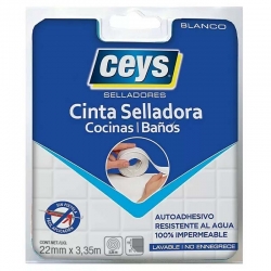 Cinta selladora ceys cocina-baño 22mmx3,35m