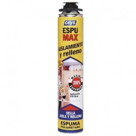 Espuma de poliuretano ceys espumax aislar y rellenar pistola 750ml