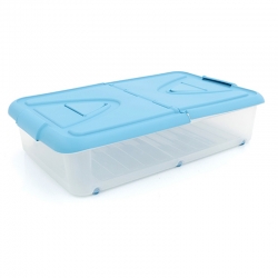 Caja organizadora con ruedas plastiken multibox nature 60l azul