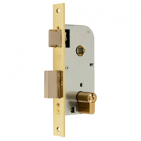 Cerradura mcm serie 1301-250a311 puerta madera latonado