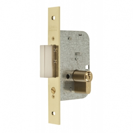 Cerradura mcm serie 1312-2-45 puerta madera latonado
