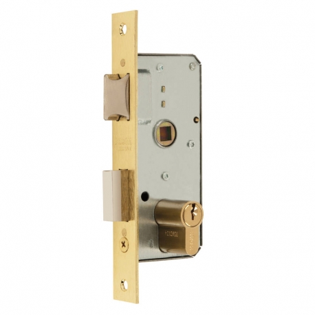 Cerradura mcm serie 1505-2-45 puerta madera latonado