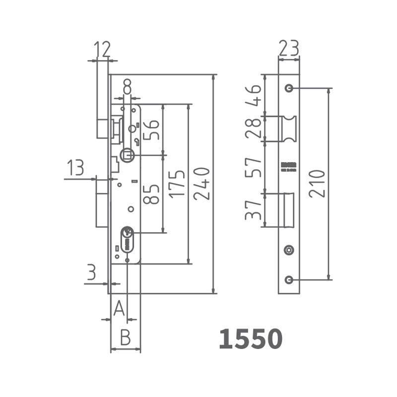 CERRADURA PUERTA METALICA 1550-21 MCM