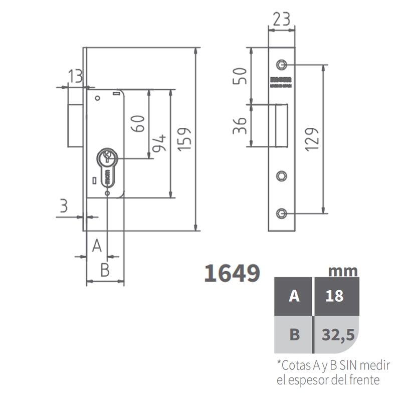 CERRADURA MCM 1450 PUERTAS METÁLICAS