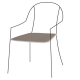 Cojin silla algodon-poliester alba 38x38cm taupe