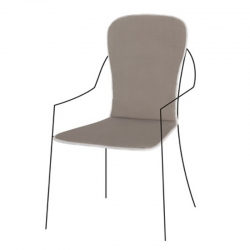 Cojin asiento con respaldo algodon-poliester alba 88x41cm taupe