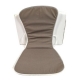 Cojin asiento con respaldo algodon-poliester alba 88x41cm taupe