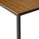 Mesa aluminio y madera polywood 150x90cm