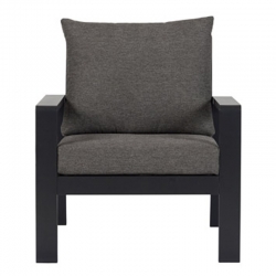 Silla napoles aluminio 1 plaza 78x81x79cm negro-gris