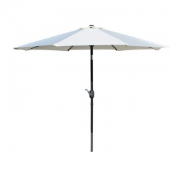 Parasol aluminio inclinable taupe 250cm tubo 38mm con manivela