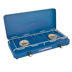 Cocina a gas 2 fuegos campingaz + tapa 1600w 43x24x8cm