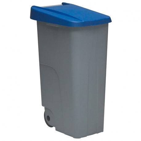Contenedor basura denox eco gris 110l tapa azul