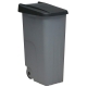 Contenedor basura denox eco gris 110l tapa negro