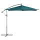 Parasol aluminio excentrico azul verdoso 3x2,5m