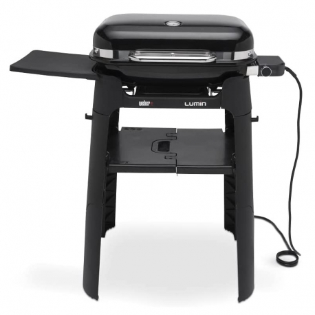 Barbacoa electrica weber lumin + soporte 2200w negro