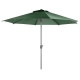 Parasol aluminio inclinable verde oliva 3m tubo 48mm con manivela