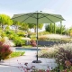 Parasol aluminio inclinable verde oliva 3m tubo 48mm con manivela