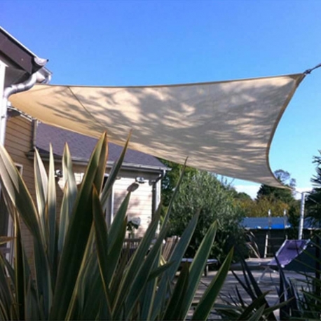 Toldo vela natuur sombreo triangular impermeable 3,6x3,6x3,6m crudo