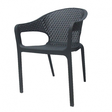 Silla de jardin natuur jard polipropileno antracita