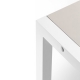 Mesa aluminio polipropileno grosfillex eden 165x100cm blanco lino