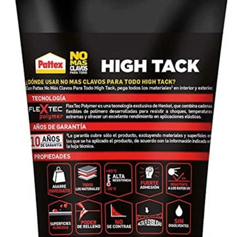 Adhesivo montaje no más clavos HighTack Pattex 142 gr transparente