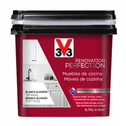 Pintura muebles cocina v33 renovation perfection 750ml blanco algodon