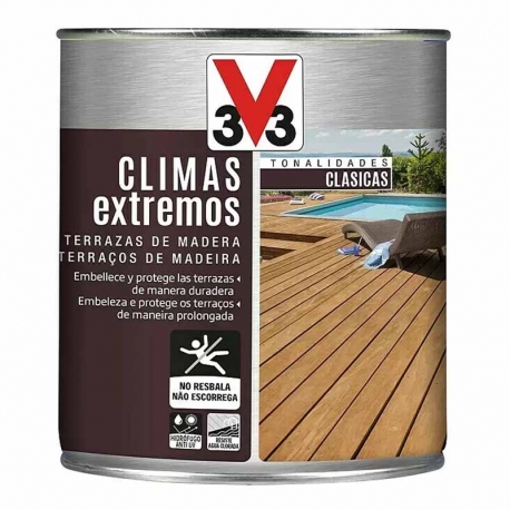 Protector terraza madera v33 climas extremos tonalidad clasica 750ml teca