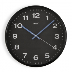 Reloj de cocina versa plastico negro 30,5x4,3cm