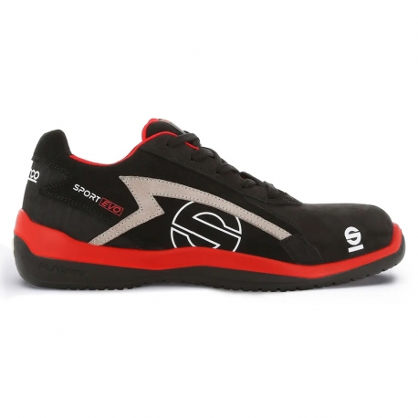 Zapato seguridad sparco sport evo rsnr s3 negro-rojo talla 47