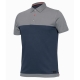 Polo manga corta issaline stretch azul-gris talla l